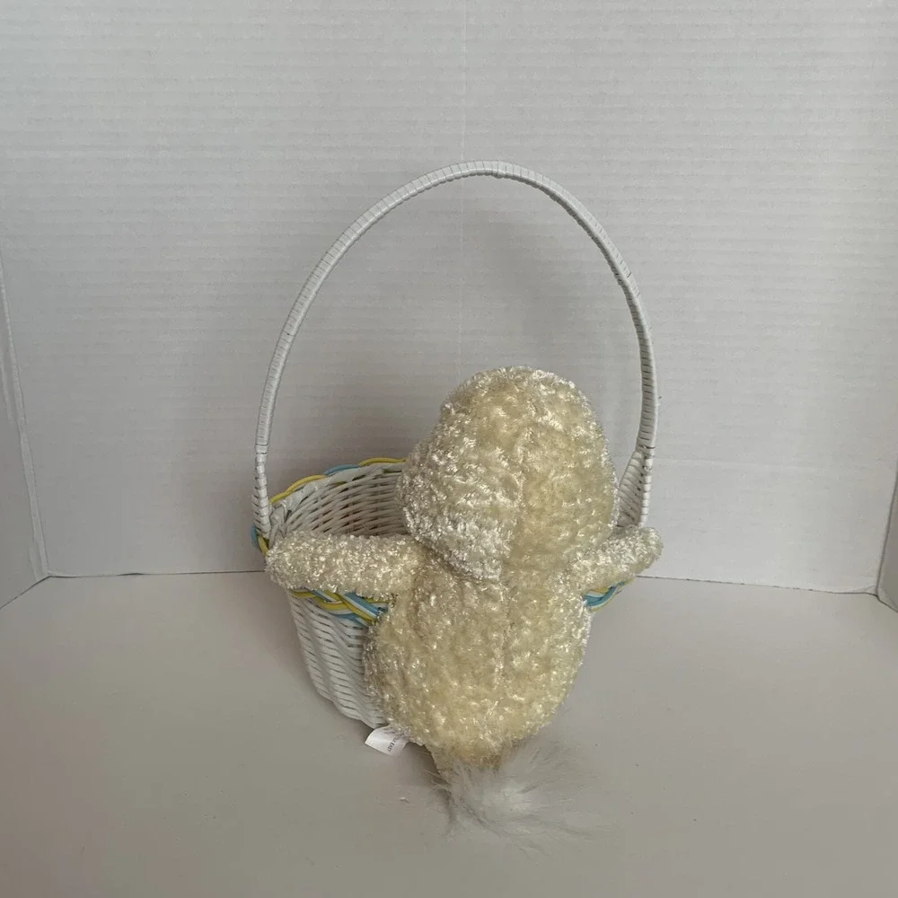 Vintage Plush Duck Easter Basket Baby Cute T.L. Toys Hong Kong